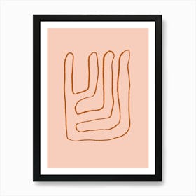 Abstrcat U Symbol Art Print