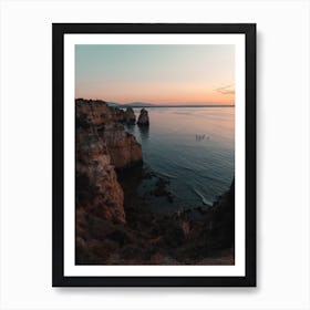 Sunrise And Cliffs Art Print