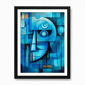 Cubist Abstract Geometric Lady Illustration 8 Art Print