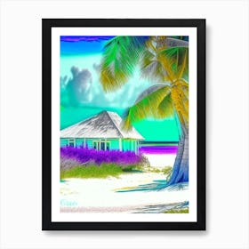 Little Cayman Cayman Islands Soft Colours Tropical Destination Art Print