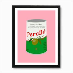 Perello Olives Pink Kitchen Poster