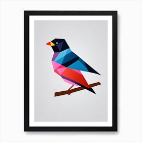House Sparrow 2 Origami Bird Art Print