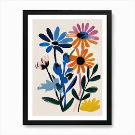 Painted Florals Cineraria 4 Art Print