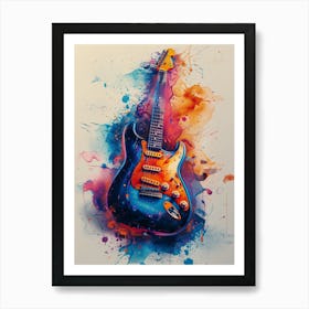 Guitar Canvas Print Art Print