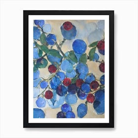 Damson 2 Classic Fruit Art Print