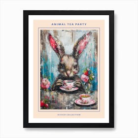 Kitsch Cute Animal Tea Party 3 Poster Poster