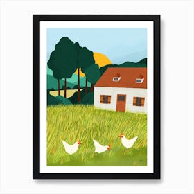French Country Cottage Art Print