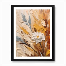 Fall Flower Painting Flax Flower 1 Art Print