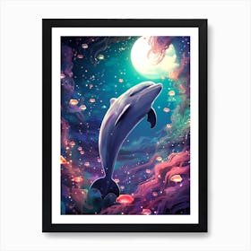 Dolphin In The Sea Art Print