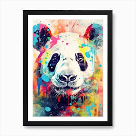 Panda Art In Collage Art Style 1 Art Print