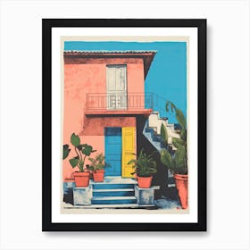 A House In Havana, Abstract Risograph Style 1 Art Print