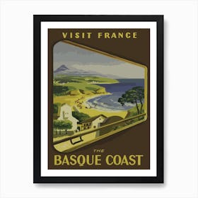 Basquoe Coast From The Train Window Art Print