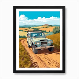 A Toyota Land Cruiser In The Tuscany Italy Illustration 1 Art Print