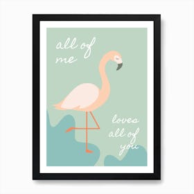 Flamingo Love Art Print