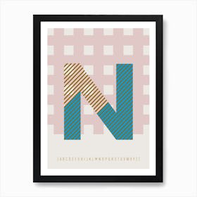 N Typeface Alphabet Art Print