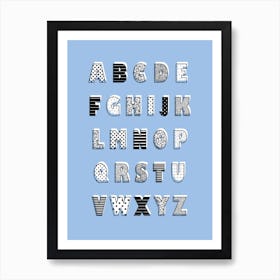 Abc Blue Art Print