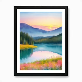 Sunset In The Mountains 6 Art Print