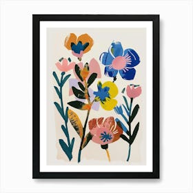 Painted Florals Statice 1 Art Print