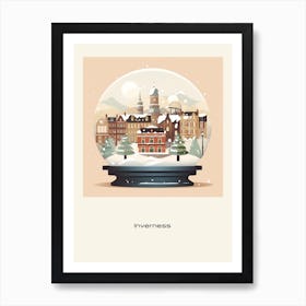 Inverness United Kingdom Snowglobe Poster Art Print