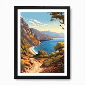 Lycian Way Turkey 2 Vintage Travel Illustration Art Print