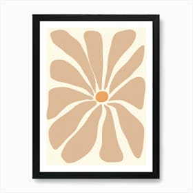 Beige Flower Art Print