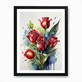 Red Roses Art Print