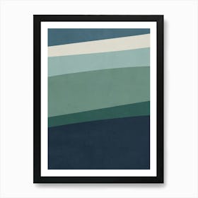 Abstract Wavy Lines - BG01 Art Print