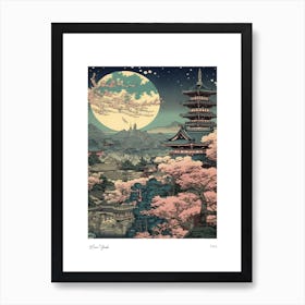 New York Usa Woodblock 2 Watercolour Travel Poster Art Print