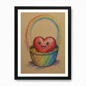 Rainbow Heart 18 Art Print