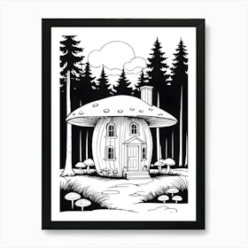 Mushroom House Art Print