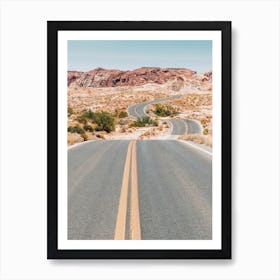 Warm Desert Highway Art Print