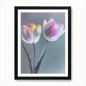 Iridescent Flower Tulip 5 Art Print