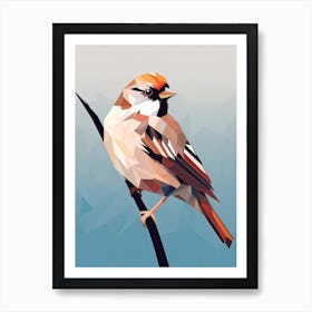 Whimsical Sparrow Waltz Art Print