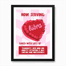 Libra Cake Zodiac Art Print