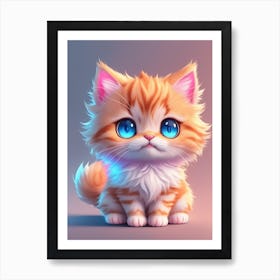 Default Cute Tiny Hyperrealistic Anime Cute Kitten From Pokemo 0 90b23d36 63e5 47fd 830e 479c0bb24a96 1 Art Print