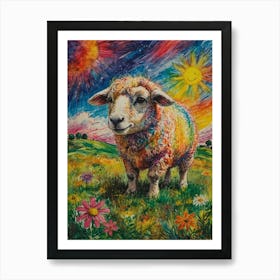 Rainbow Sheep Art Print