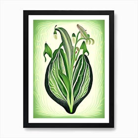 Adder's Tongue Fern Wildflower Vintage Botanical Art Print