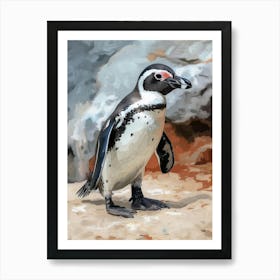 African Penguin Kangaroo Island Penneshaw Oil Painting 2 Art Print