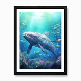 Whale In Ocean 1 Art Print