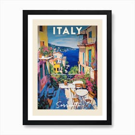 Sorrento Italy 4 Fauvist Painting Travel Poster Art Print