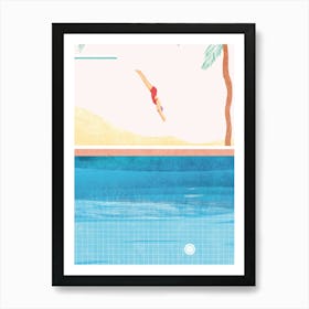 Swimming Pool Art Print Art Print