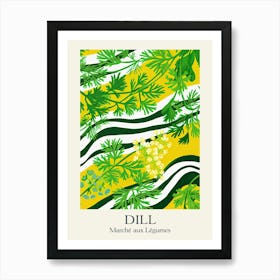 Marche Aux Legumes Dill Summer Illustration 2 Art Print