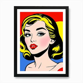 Colorful Confidence: A Woman’s Story in Pop Art Form Pop Art Art Print