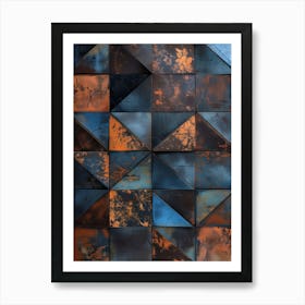 Rusty Triangles Art Print