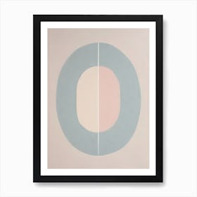 Whole - True Minimalist Calming Tranquil Pastel Colors of Pink, Grey And Neutral Tones Abstract Painting for a Peaceful New Home or Room Decor Circles Clean Lines Boho Chic Pale Retro Luxe Famous Peace Serenity Art Print