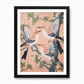 Vintage Japanese Inspired Bird Print Hoopoe 1 Art Print