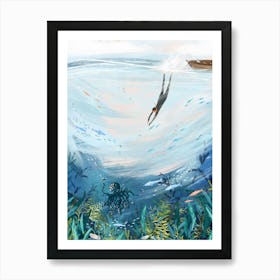 Dive Into The Unknown Art Print
