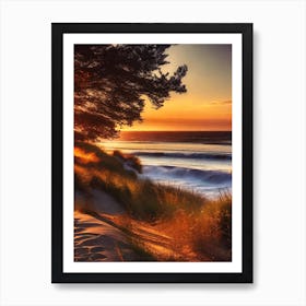 Sunset On The Beach 1033 Art Print