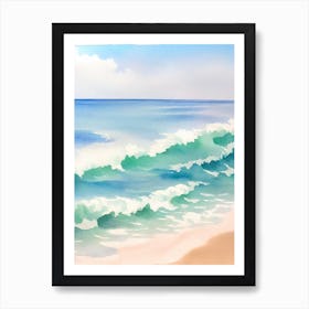 Miami Beach, Florida Watercolour Art Print