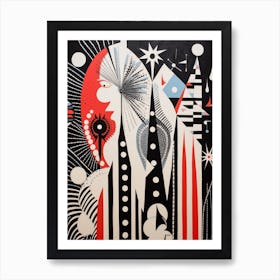 Whimsical Geometric Shapes Abstract 1 Art Print